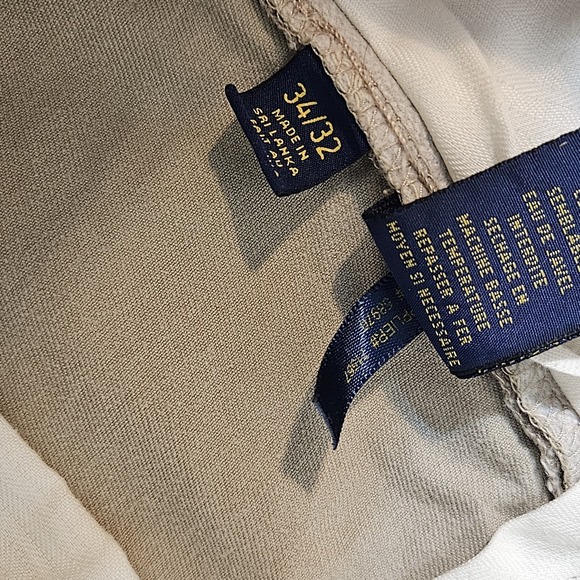 Vintage Polo Ralph Lauren Pleated Chinos 34x30 Khaki Tan Golf Pants Country Club - Picture 7 of 12